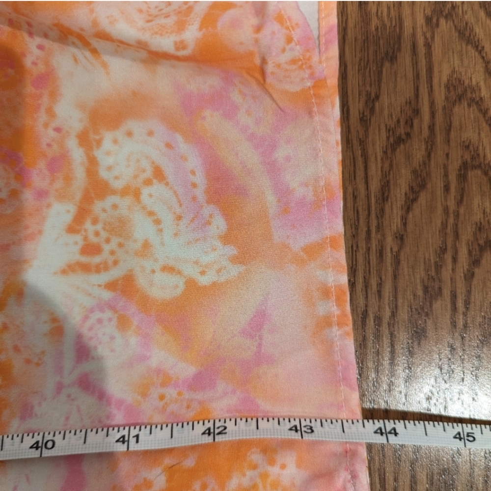 Topshop Dress 14 Pink Orange Sleeveless Maxi Midi Cutout Poplin - Picture 12 of 12